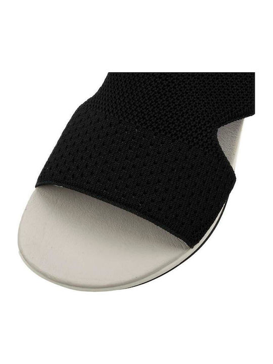 Anatomic Women's Fabric Platform Wedge Sandals Black