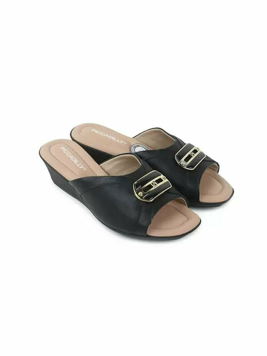 Piccadilly Joanete Women's Platform Wedge Sandals Black