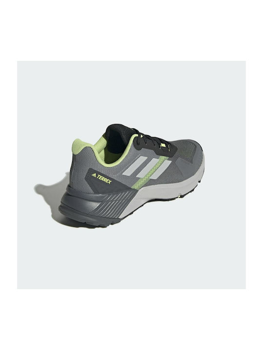 Terrex Soulstride Мъжки Спортни обувки Планинско бягане Сиво Четири / Сиво Две / Pulse Lime