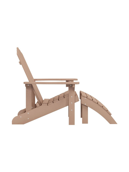 Шезлонг Пластмаса Adirondack Кафяв 83x73x92см.