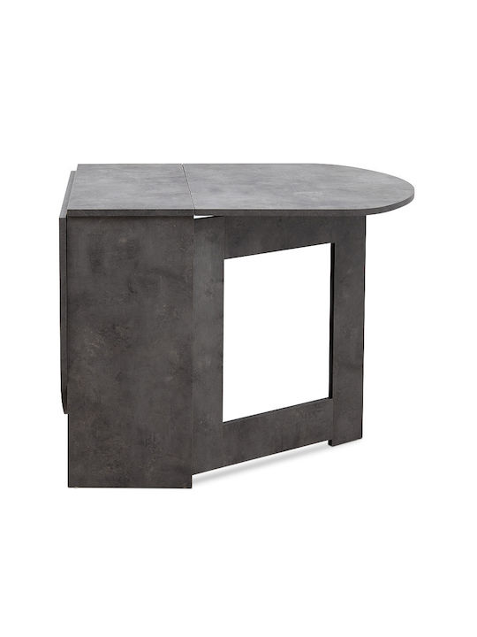 Winslet Table Dining Room Extendable Collapsible Wooden Black 117(+80)x80x76cm