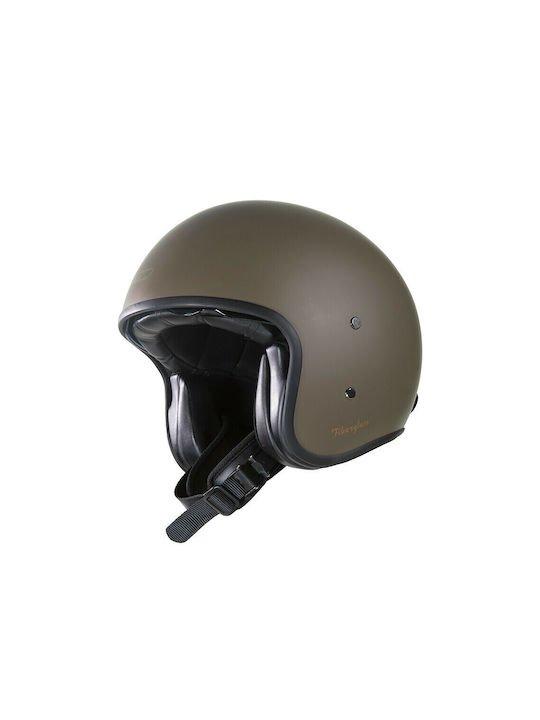 Garibaldi G03X Matt Coffee Motorradhelm Jet ECE 22.05