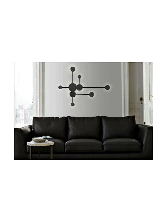 Viokef Modern Lumină de Perete cu LED Integrat și Lumină Alb Cald Negru 86x4x67cm