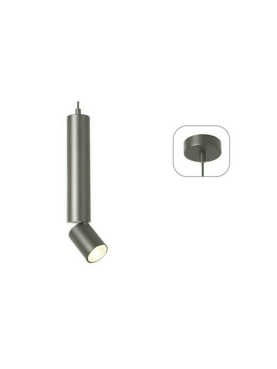 Aca Pendant Light Gray with Socket GU10 5.6x8x140cm