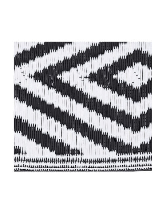 vidaXL Rug Outdoor Rectangular Black Velvet-Black Metal