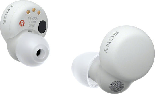 Sony LinkBuds S Bluetooth Handsfree Ακουστικά με Αντοχή στον Ιδρώτα και Θήκη Φόρτισης Λευκά