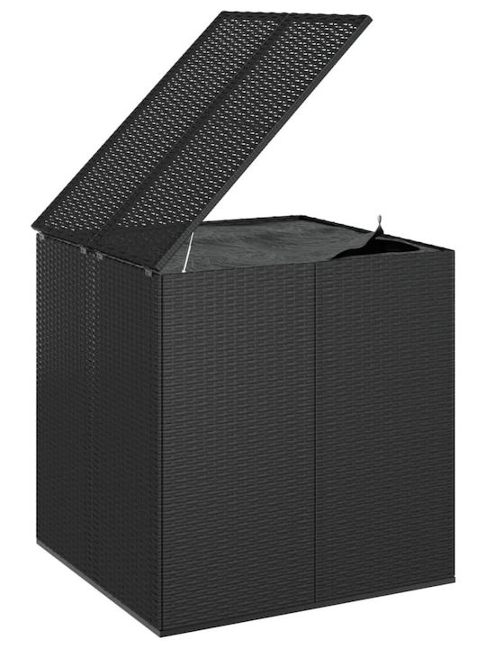 vidaXL Außenlagerbox Rattan Black L100xB97.5xH104cm