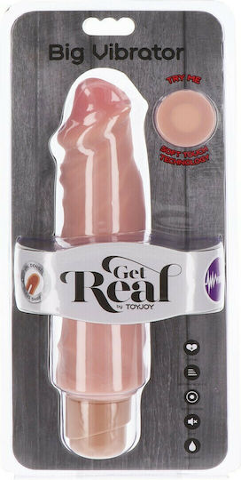 ToyJoy Get Real Get Real Big Vibrator Dual Density Flexi Shaft Realistic Vibrator 22.8cm Flesh
