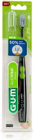 GUM Activital Sonic Soft 4100 Electric Toothbrush Battery Black