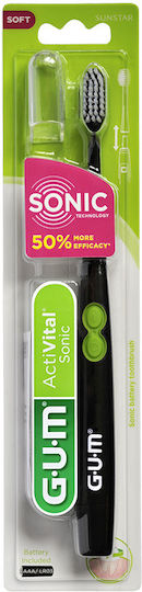 GUM Activital Sonic Soft 4100 Electric Toothbrush Battery Black