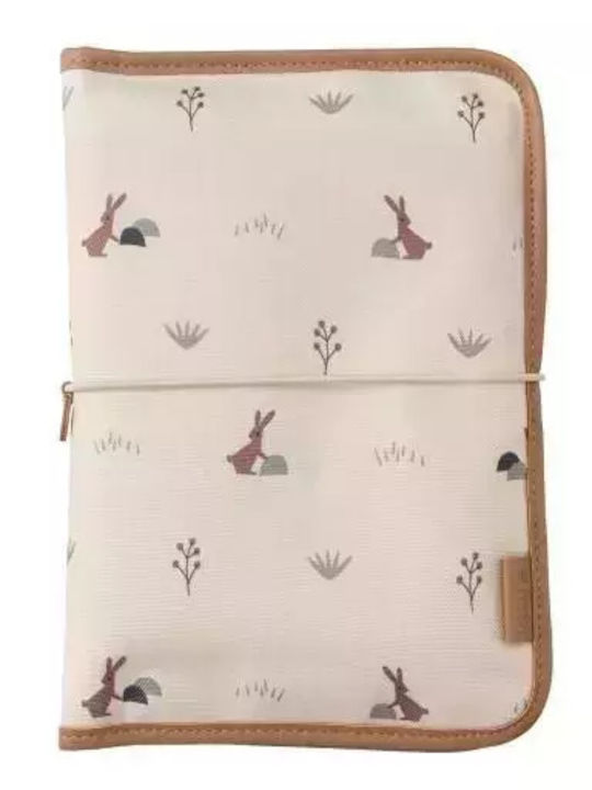 Fresk Portable Changing Pad Rabbit of Fabric Sandshell 18x26cm