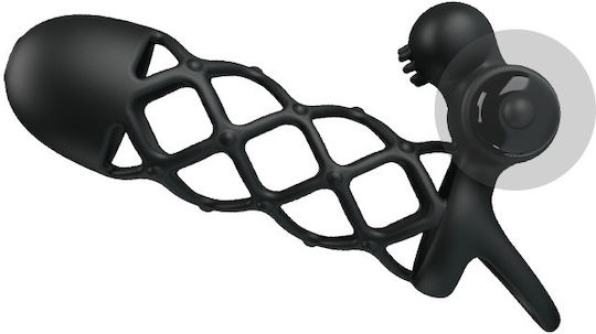 Pretty Love Penis Sleeve I Silicone Black 13.5cm