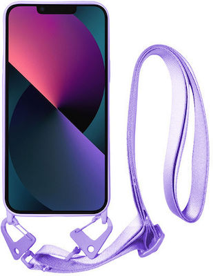 Vivid Strap Silicone Back Cover with Strap Lilac (iPhone 13)