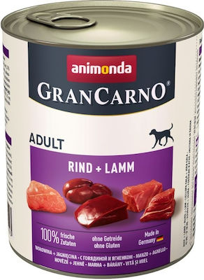 Animonda Gran Carno Canned Gluten Free Wet Dog Food with Lamb and Beef 1 x 400gr