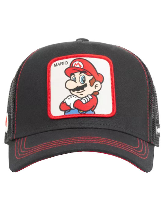 Capslab Super Mario Bros Men's Trucker Cap Black