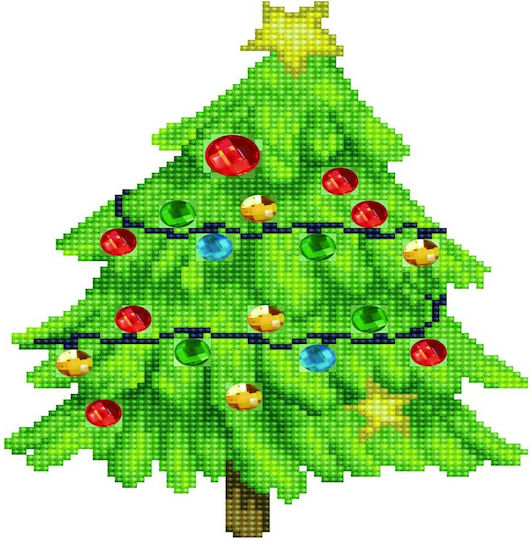 Diamond Dotz Christmas Tree Canvas Diamond Painting Kit 28x28cm DBX.049