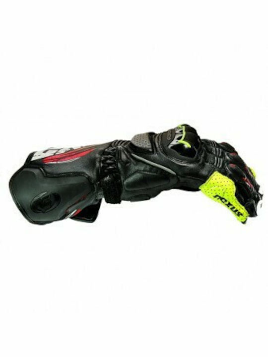 Garibaldi Nexus Men's Leather Motorcycle Riding Gloves 4 Seasons Black/Yellow