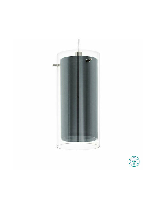 Eglo Pinto Textil Pendant Light Single-Light for Socket E27 Silver