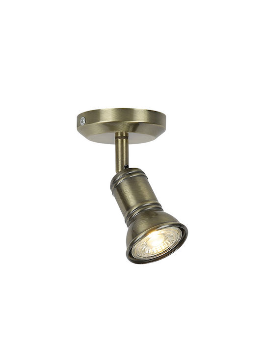 Aca Brulee Single Spot with Socket GU10 in Gold Color