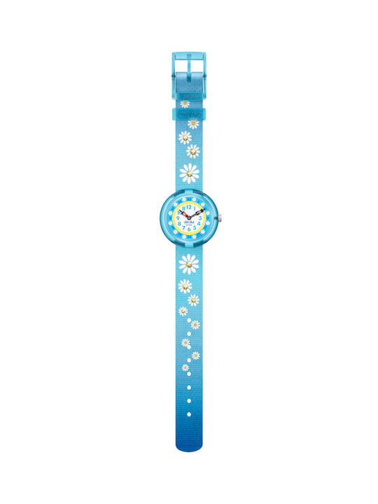 FlikFlak Kids Analog Watch Daisy with Fabric Strap Blue