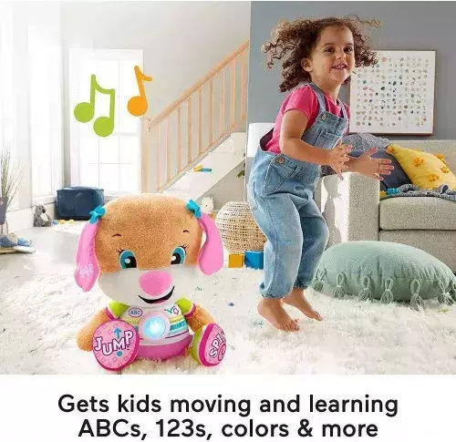 Fisher Price Animal Laugh & Learn Puppy made of Fabric with Music for 18++ Months