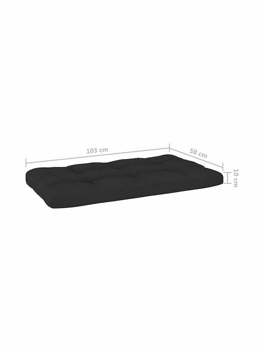 Ecksofa Außenbereich aus Paletten mit Kissen 110x65x55cm