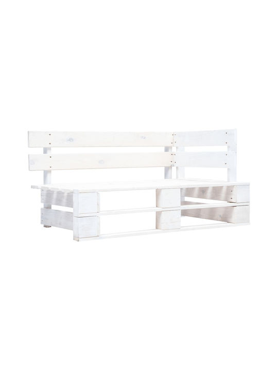 Outdoor Corner Sofa of Pallets with Gray Cushions 110x65x55cm