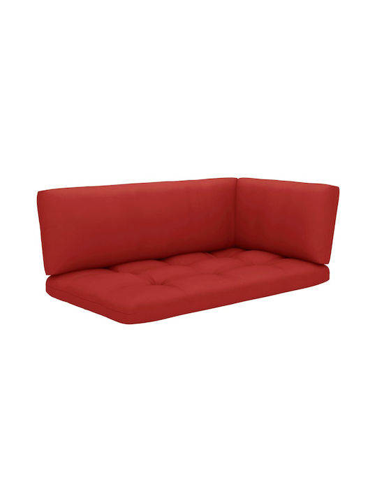 Ecksofa Außenbereich aus Paletten mit Kissen 110x65x55cm