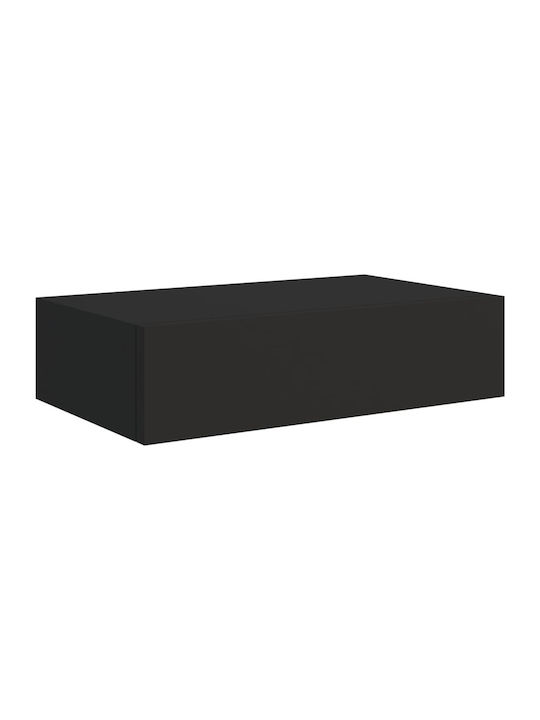 Ράφι Τοίχου Μαύρο 40x23.5x10εκ.