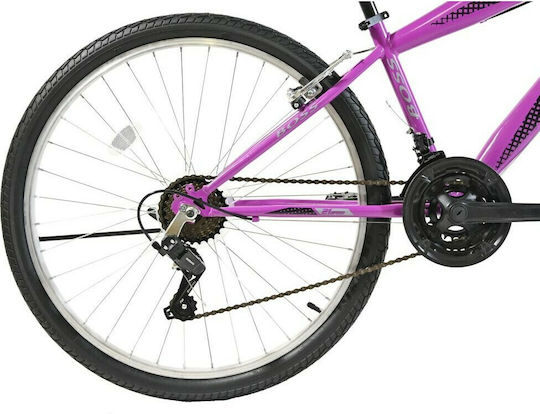 Boss Boss S 26" Шимано Розов Колело Планински Велосипед с 21 Скорости