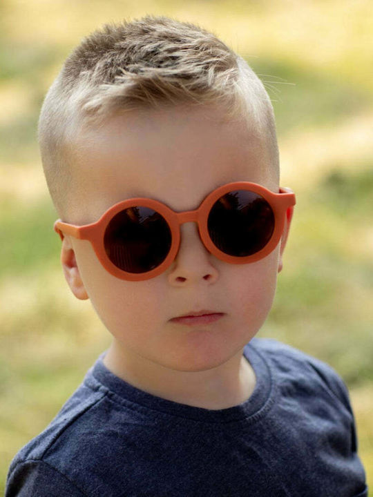 Baby Dutch Cycle Кръгли Детски Слънчеви Очила Ръждиви За 2-6 Години