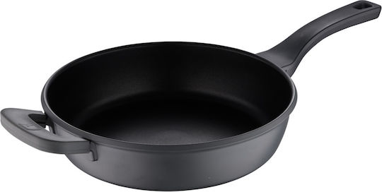 Bergner Tigaie Sauté Retro Din Aluminiu Turnat Cu Capac Cu Acoperire Antiaderentă 28cm