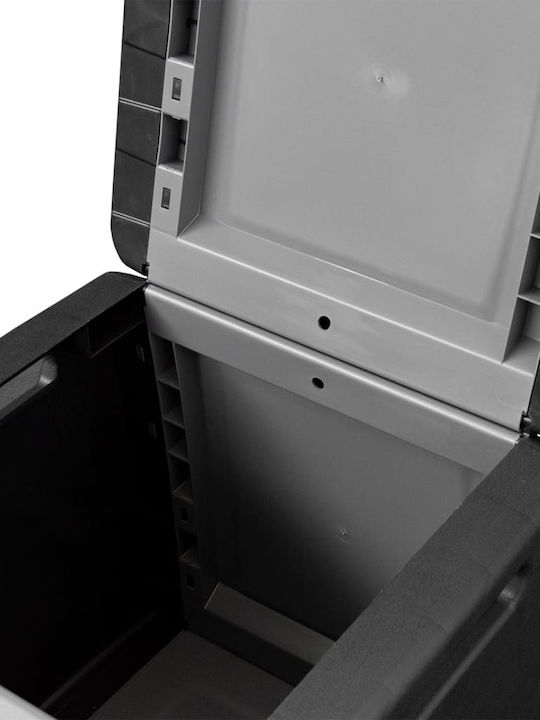 vidaXL Polypropylene Outdoor Storage Box 130lt Gray 54x53x57cm