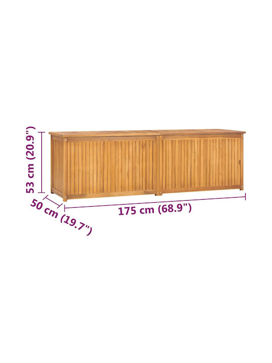 vidaXL Outdoor Storage Box Brown L175xW50xH53cm