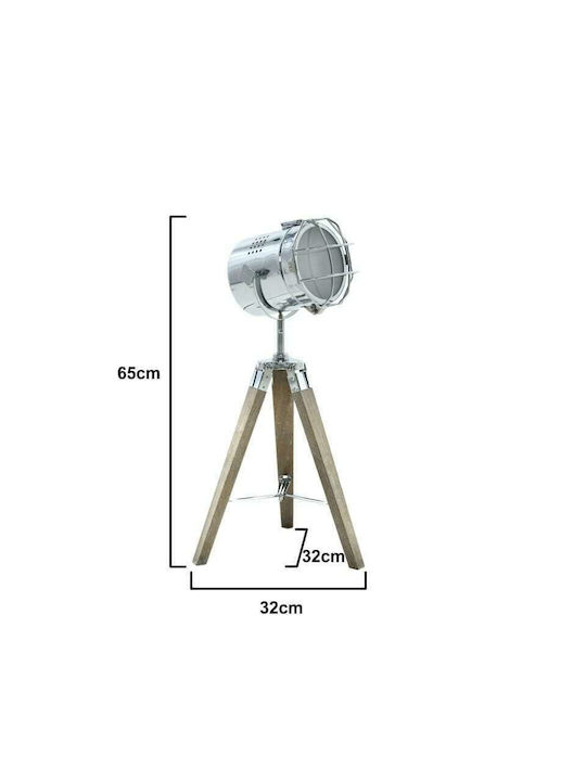 Inart Decorative Lamp with Socket for Bulb E14 Brown
