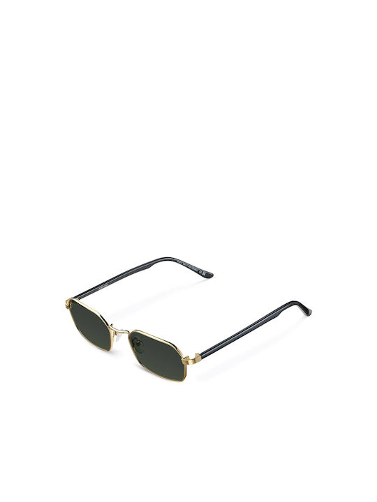 Meller Lerato Sunglasses with Gold Metal Frame and Green Polarized Lenses Gold Olive