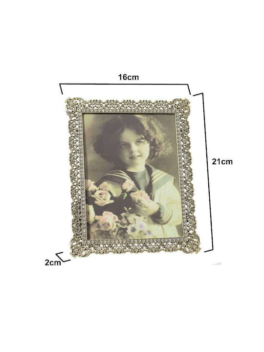 Inart Metallic Photo Frame With Gold Frame 3 Pieces