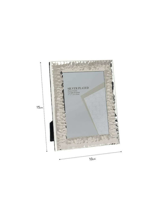 Inart Photo Frame Metallic 10x15cm with Silver Frame