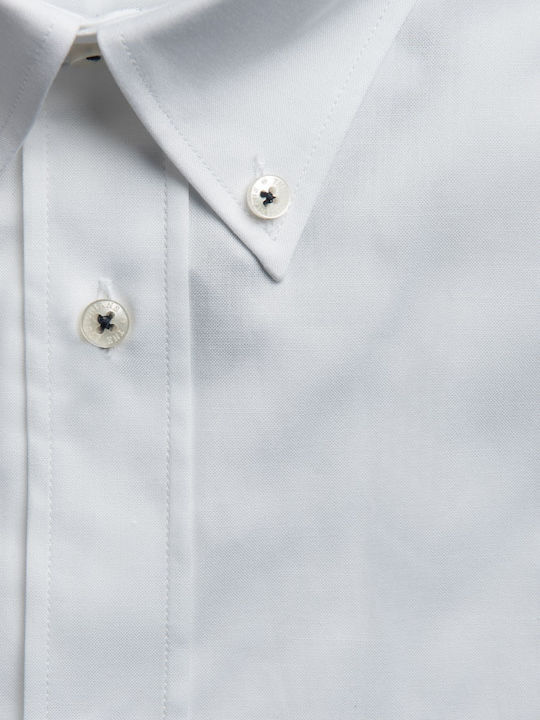 Men's Shirt with Long Sleeves Regular Fit White