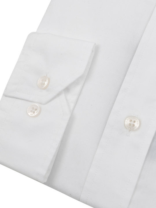 Men's Shirt with Long Sleeves Regular Fit White