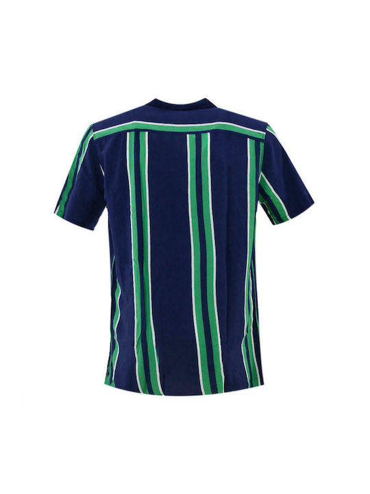 Selected Men's Shirt Short Sleeve Striped Blue/Green