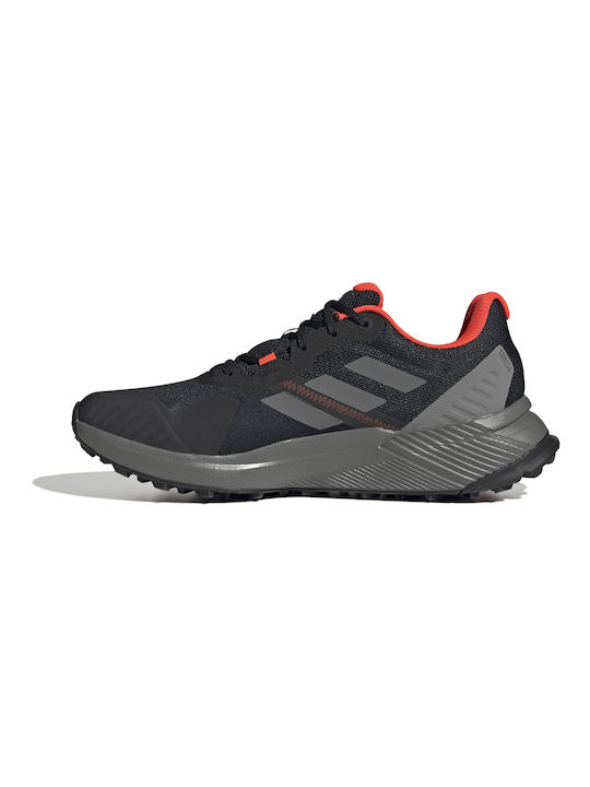 Adidas Terrex Soulstride Ανδρικά Αθλητικά Παπούτσια Trail Running Core Black / Grey Six / Solar Red