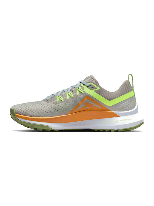 React Pegasus Trail 4 Sport Shoes Trail Running Light Iron Ore / Cobblestone / Football Grey / Volt