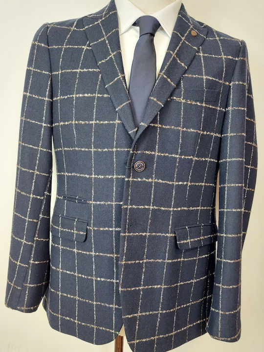 Men's Suit Jacket Slim Fit Navy Blue