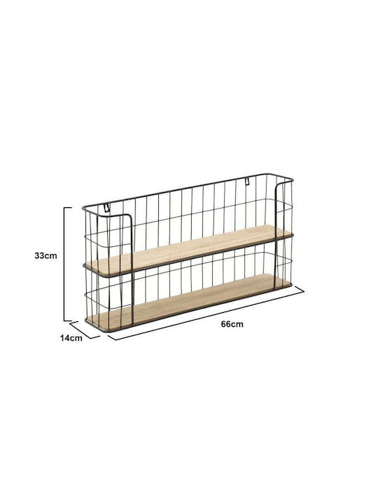 Shelf Wall Brown 66x14x33cm