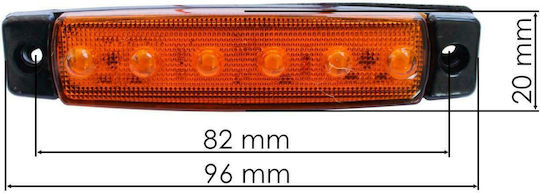 K04-L0051-YEL Truck Volume Lights 2pcs 12 / 24V - Yellow