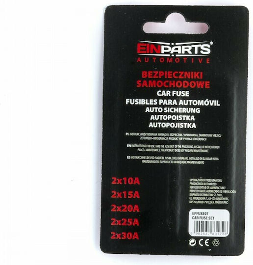 Einparts Комплект автомобилни предпазители Ножовидни 10бр