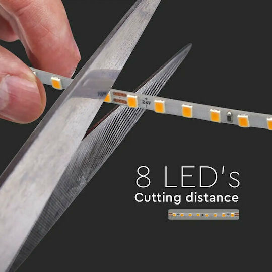 V-TAC Ταινία LED 24V Φυσικό Λευκό Φως 5m Τύπου SMD2835