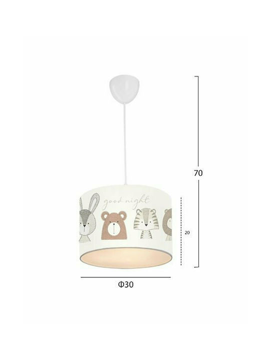 HomeMarkt Cute Animals Einfaches Licht Kinderdeckenleuchte Deckenleuchte 60W mit Fassung E27 White 30x20cm