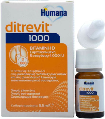 Humana Ditrevit Vitamin für Unterstützung des Immunsystems 1000iu 5.5ml